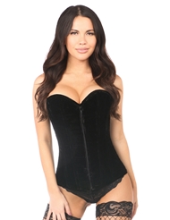 Additional  view of product LAVISH VELVET OVERBUST CORSET with color code BK