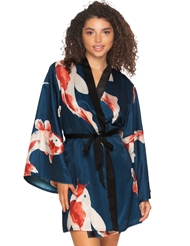 Additional  view of product ADRIENNE SATIN KIMONO with color code NV