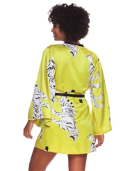 Alternate back view of ADRIENNE SATIN KIMONO