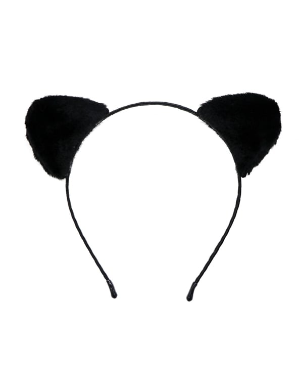 Fuzzy Cat Ears Headband default view Color: BK