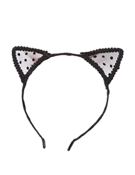 Additional  view of product POLKA DOT CAT EARS HEADBAND with color code BK