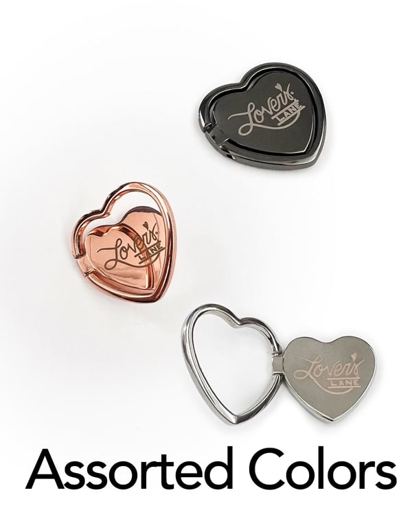 Heart Shaped 360 Rotating Phone Ring Stand default view Color: AS