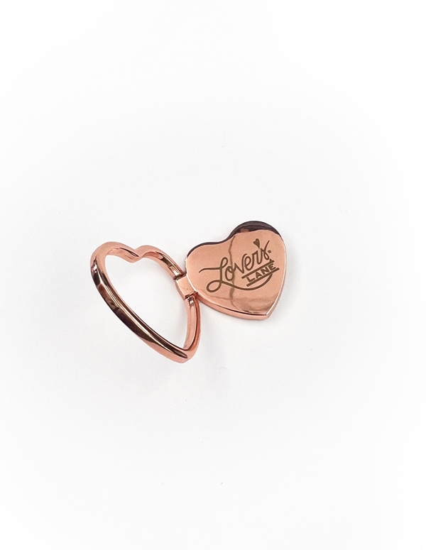 Heart Shaped 360 Rotating Phone Ring Stand ALT2 view Color: RGLD
