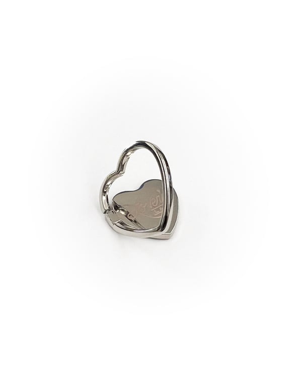 Heart Shaped 360 Rotating Phone Ring Stand ALT1 view Color: SL