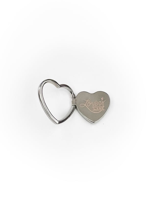 Heart Shaped 360 Rotating Phone Ring Stand ALT2 view Color: SL