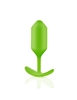 Additional LIME view of product B-VIBE SNUG PLUG 3 WEIGHTED SILICONE BUTT PLUG with color code LI