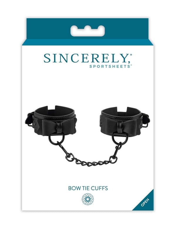 Sincerely Bow Tie Cuffs ALT3 view Color: BK