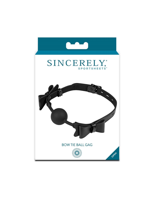 Sincerely Bow Tie Ball Gag ALT2 view Color: BK