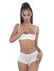 Additional WHITE view of product ASTER LACE SHELF BRA WITH BONING with color code WH