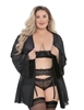 Additional BLACK view of product ASTER LACE SHELF BRA WITH BONING with color code BK