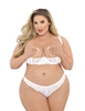 Additional WHITE view of product ASTER LACE SHELF BRA WITH BONING with color code WH