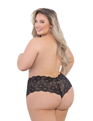 Alternate back view of ASTER LACE PLUS SIZE BOY SHORT