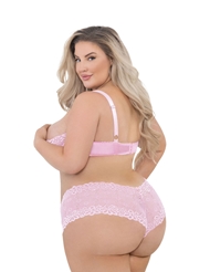 Alternate back view of ASTER LACE PLUS SIZE BOY SHORT