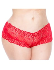 Front view of ASTER LACE PLUS SIZE BOY SHORT