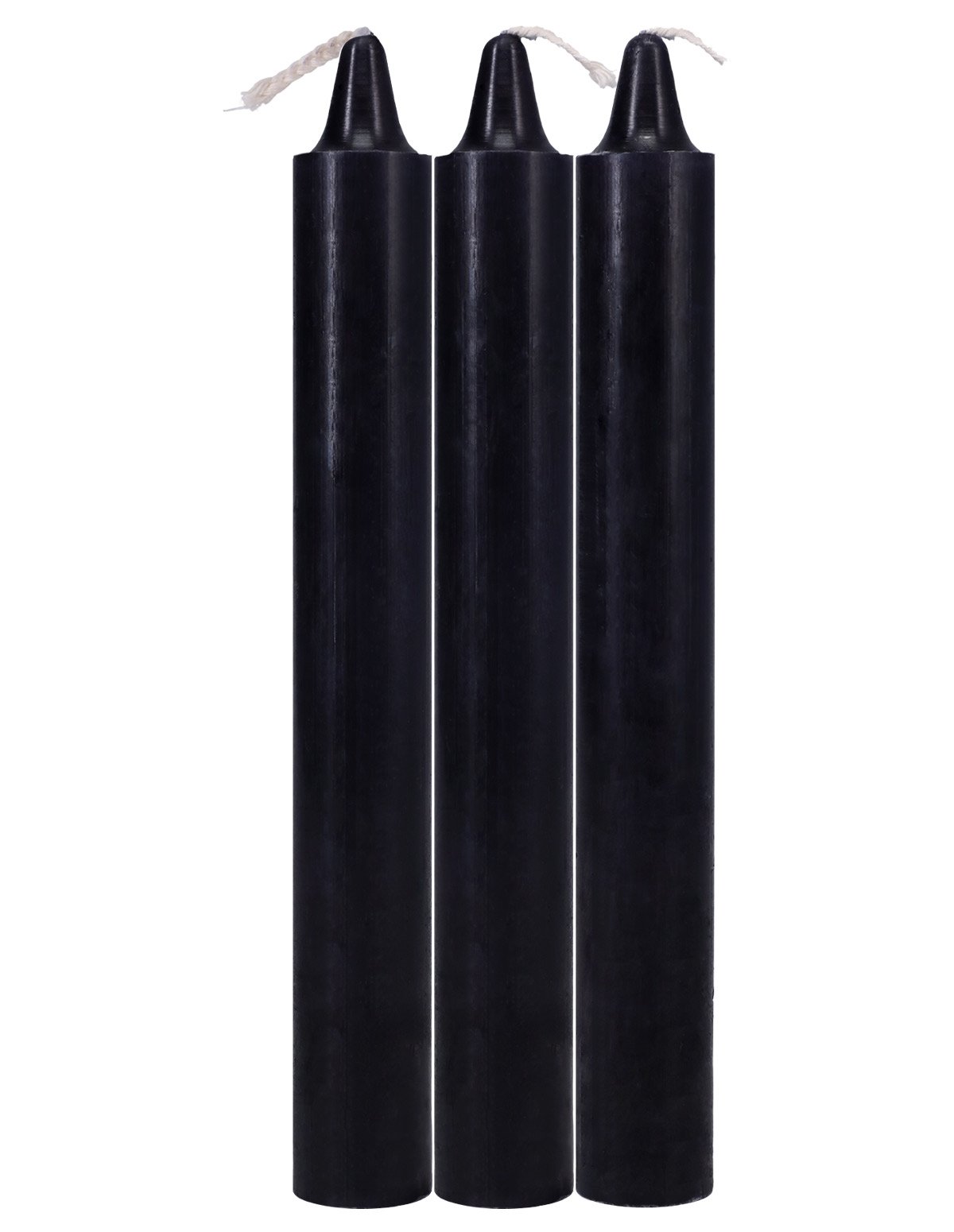 alternate image for Japanese Drip Black Candles 3 Pack - Hot Wax Play