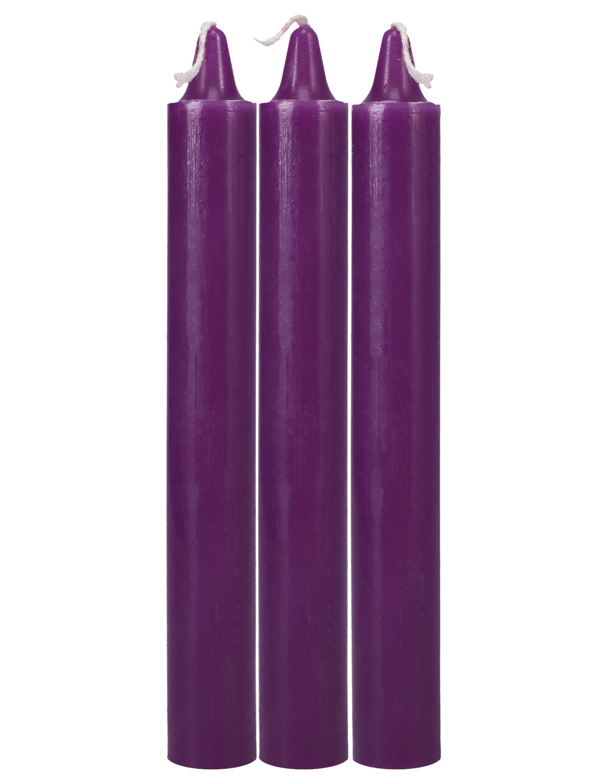 alternate image for Japanese Drip Purple Candles 3 Pack - Hot Wax Play