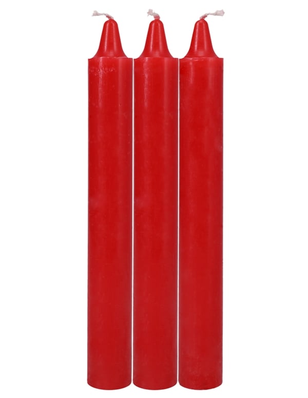Japanese Drip Red Candles 3 Pack - Hot Wax Play default view Color: RD