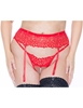 Additional RED view of product ASTER LACE CLASSIC GARTERBELT with color code RD