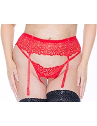 Alternate front view of ASTER LACE CLASSIC GARTERBELT