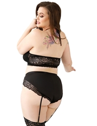 Alternate back view of SADIE BRALETTE & GARTERED PANTY