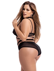 Alternate back view of BOUND TO ME 2PC PLUS SIZE STRAPPY SET