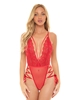 Additional RED view of product SLOANE DEEP PLUNGE TEDDY with color code RD