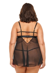 Alternate back view of RILEY PLUS SIZE BABYDOLL