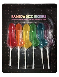 Alternate front view of RAINBOW DICK SUCKERS 6 PC PACK