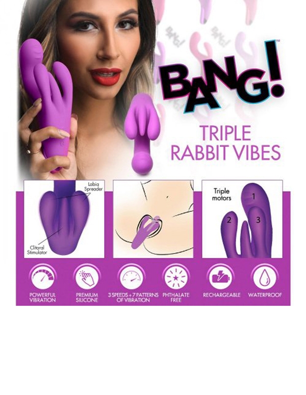 Bang Triple Rabbit Vibrator ALT5 view Color: PR