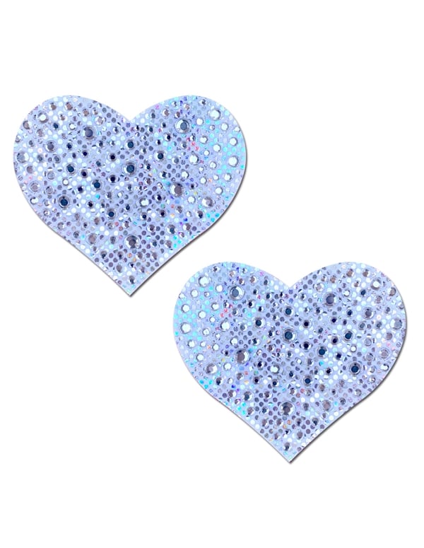 Pastease Crystal Heart Pasties default view Color: SL
