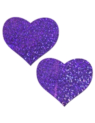 Alternate back view of PASTEASE GLITTER HEART PASTIES
