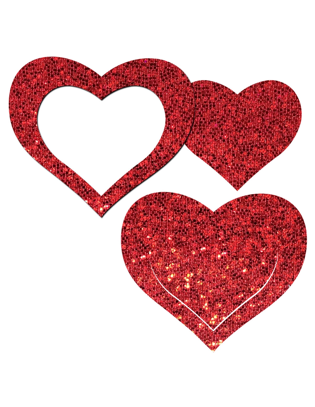 alternate image for Pastease Peek-A-Boob Glitter Heart Pasties