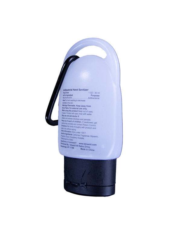 1Oz Hand Sanitizer With Carabiner ALT2 view Color: BKR