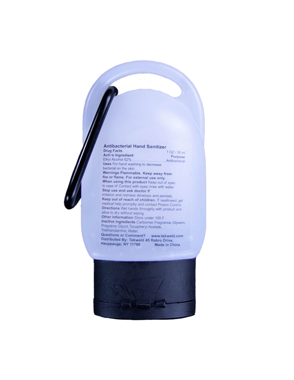 1Oz Hand Sanitizer With Carabiner ALT3 view Color: BKR
