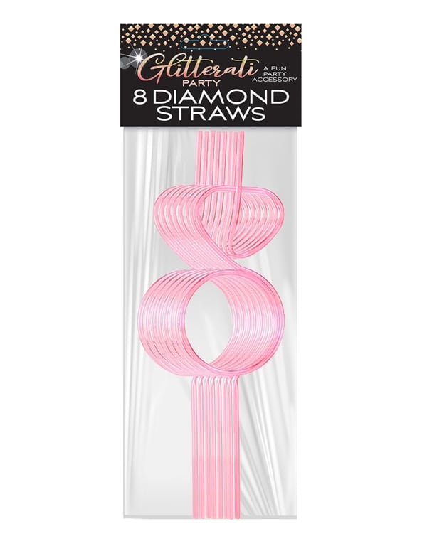 Glitterati Diamond Straws Set Of 8 default view Color: MC