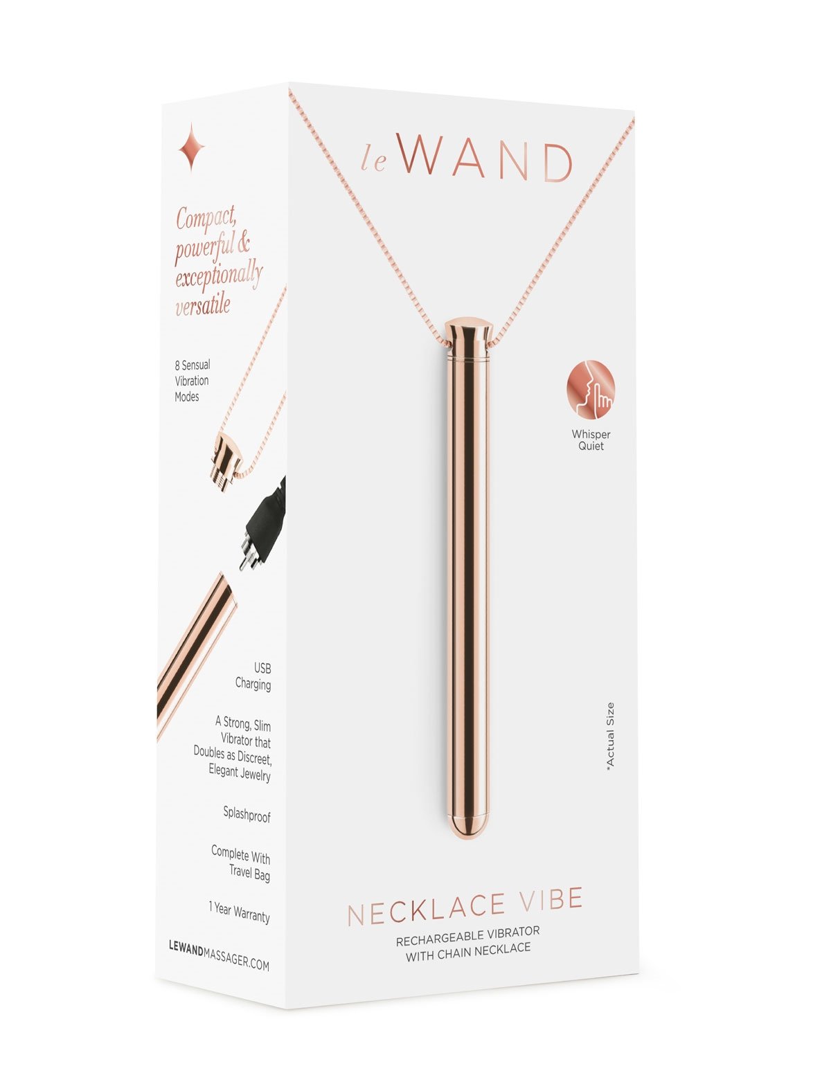 alternate image for Le Wand Rose Gold Necklace Vibe