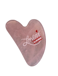 Front view of PINK JADE GUA SHA STONE
