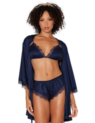 Alternate back view of TOO HOT TO SLEEP 3PC ROBE SET