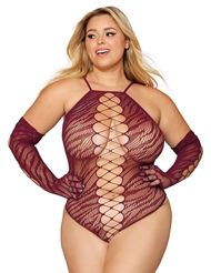 Front view of ZEBRA CRISS CROSS TEDDY WITH GLOVES