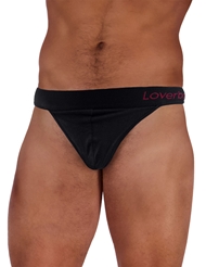 Additional  view of product LOVERBOY THONG - BLACK with color code BK