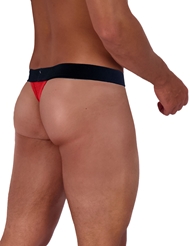 Alternate back view of LOVERBOY THONG - RED
