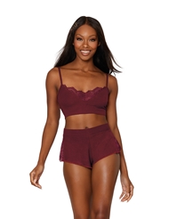 Additional  view of product RIB KNIT BRALETTE AND HIGH WAISTED SHORT SET with color code BRG