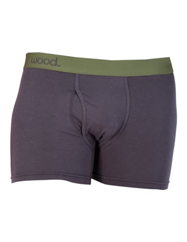 WOOD BOXER BRIEF W/ FLY - IRON - 4501T-IRON-04217