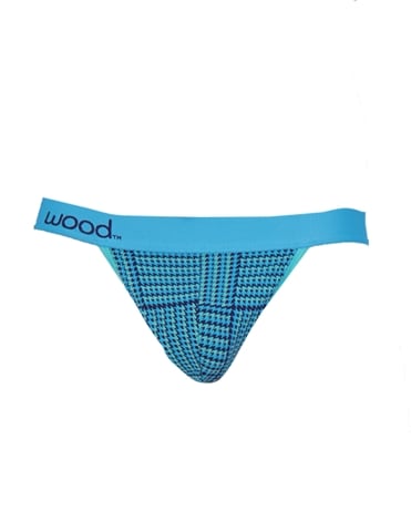 WOOD THONG - BLUE HOUND WEAVE - 1000-BLUEHOUNDWEAVE-04217