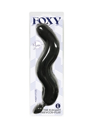 Alternate front view of FOXY - BLACK SILICONE TAIL