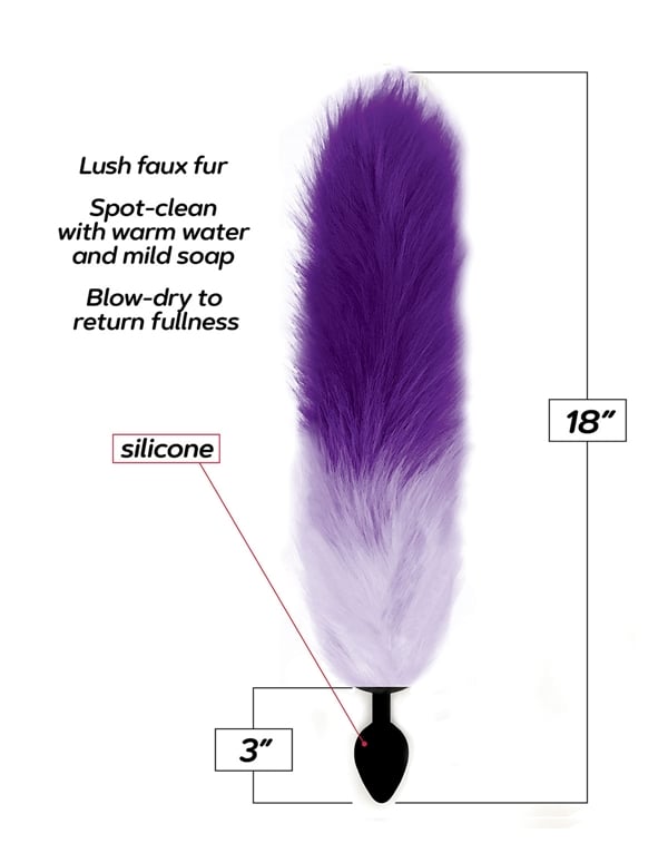 Foxy - Purple Silicone Tail ALT1 view Color: PR