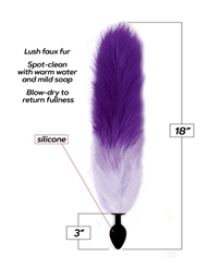 Alternate back view of FOXY - PURPLE SILICONE TAIL