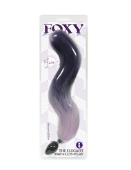 Front view of FOXY - PURPLE SILICONE TAIL