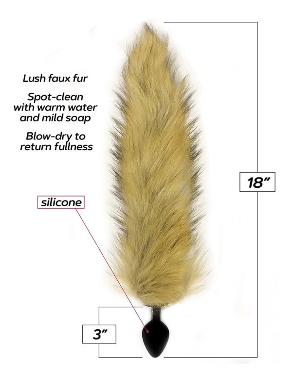 Foxy - Gold Silicone Tail ALT1 view Color: ANM