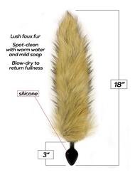 Alternate back view of FOXY - GOLD SILICONE TAIL